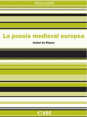 cover image of La poesía medieval europea